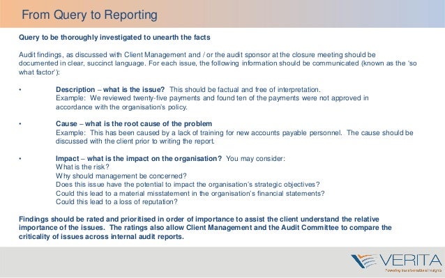 audit report writing online